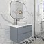 Mueble de baño Módena suspendido 2 cajones sobre encimera de Disbain 